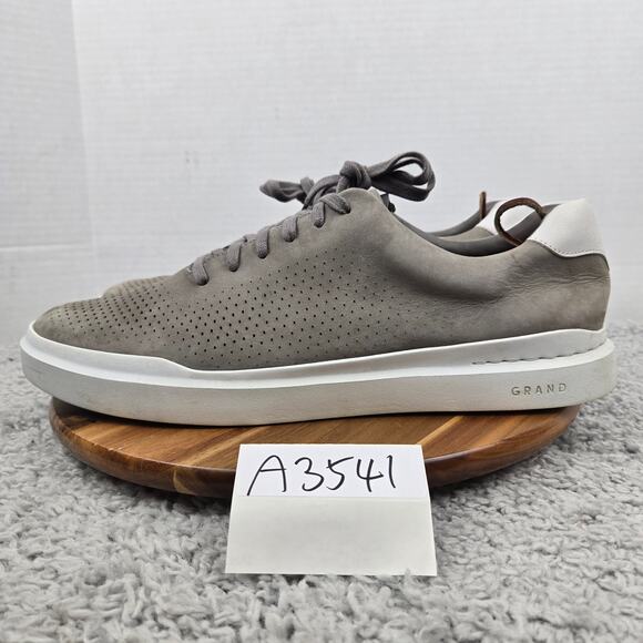 Cole Haan Mens GrandPro Rally Laser Cut Medium Gray Leather Daily Sneaker 15 M - Picture 1 of 13